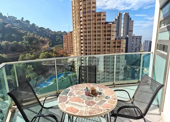 Skyline 5 With Private Balcony And Views בנידורם